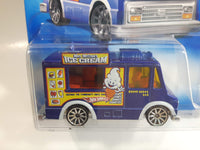 2009 Hot Wheels HW City Works Sweet Streets Good Humor Food Truck Metalflake Dark Blue Die Cast Toy Car Vehicle 113/166 - New Sealed