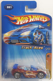 2005 Hot Wheels Track Aces Trak-Tune Red Die Cast Toy Car Vehicle New in Package