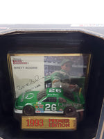 1993 Racing Champions Premier Edition NASCAR #26 Brett Bodine Quaker State Ford Thunderbird Green Die Cast Race Car Vehicle - New in Box