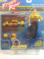 1997 Johnny Lightning Front Row 1st Edition NASCAR Stock Car Series #30 Johnny Benson Pennzoil 5" Tall Toy Race Car Driver Figure with Helmet, Hat, Display Base, and Collector Card New in Package