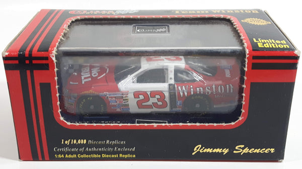 Team Caliber Team Winston Limited Edition 1 of 10,080 NASCAR #23 Jimmy Spencer 1999 Ford Taurus No Bull Food City Red and White Die Cast Race Car Vehicle - New in Box