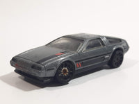 2014 Hot Wheels HW City - Speed Team '81 DeLorean DMC-12 Brushed Metalflake Silver Die Cast Toy Car Vehicle