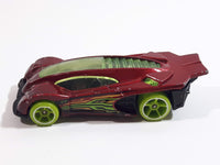 2015 Hot Wheels Nitrobot Attack Side Draft Dark Red Die Cast Toy Car Vehicle