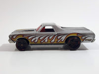 2009 Hot Wheels Heat Fleet 68 El Camino Metalflake Silver Die Cast Toy Muscle Car Vehicle