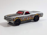 2009 Hot Wheels Heat Fleet 68 El Camino Metalflake Silver Die Cast Toy Muscle Car Vehicle