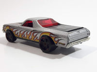 2009 Hot Wheels Heat Fleet 68 El Camino Metalflake Silver Die Cast Toy Muscle Car Vehicle