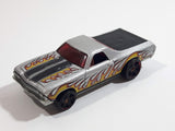 2009 Hot Wheels Heat Fleet 68 El Camino Metalflake Silver Die Cast Toy Muscle Car Vehicle