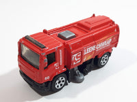 2011 Matchbox City Action MBX Street Cleaner Red Die Cast Toy Car Vehicle