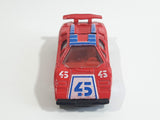Rare Vintage Yatming Style Lamborghini Countach #45 Red Die Cast Toy Exotic Car Vehicle with Opening Rear Hood Made in Hong Kong