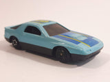 Yatming No. 807 Mazda RX-7 Turbo Super 8 Light Blue Die Cast Toy Car Vehicle