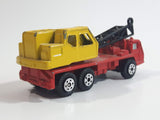 Yatming Crane Truck Red and Yellow Die Cast Toy Car Construction Equipment Vehicle