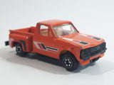 1980s Yatming Chevrolet LUV Stepside Pickup Truck Orange No. 1700 Die Cast Toy Car Vehicle