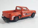 1980s Yatming Chevrolet LUV Stepside Pickup Truck Orange No. 1700 Die Cast Toy Car Vehicle