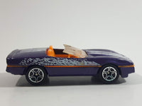 1997 Matchbox 1987 Corvette Convertible Metalflake Purple Die Cast Toy Car Vehicle