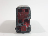 Vintage Lesney Moko No. 5 Double Decker Bus Red Die Cast Toy Car Vehicle