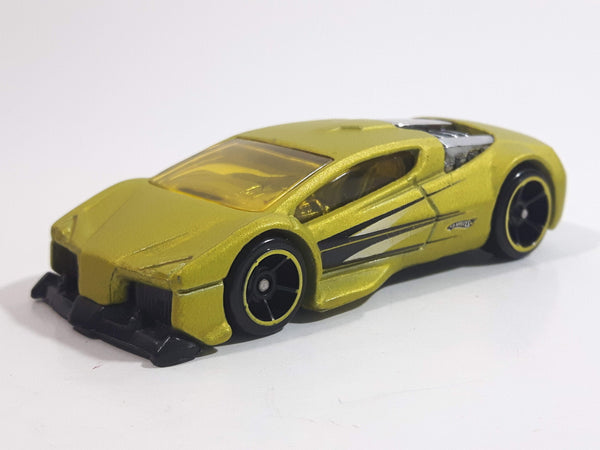 2012 Hot Wheels Auto Motion Speedway Zotic Metallic Light Green Die Cast Toy Car Vehicle