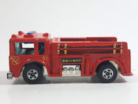 1982 Hot Wheels Fire Eater Red Fire Truck Die Cast Toy Car Vehicle - BW - Blue Lights