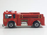 1982 Hot Wheels Fire Eater Red Fire Truck Die Cast Toy Car Vehicle - BW - Blue Lights