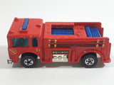 1982 Hot Wheels Fire Eater Red Fire Truck Die Cast Toy Car Vehicle - BW - Blue Lights