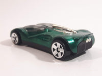 1999 Hot Wheels Double Cross Metalflake Dark Green Die Cast Toy Car Vehicle McDonald's Happy Meal 9/16