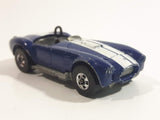 1983 Hot Wheels Hot Ones Classic Cobra Convertible Blue Die Cast Toy Car Vehicle w/ Opening Hood