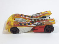 2013 Hot Wheels Attack Pack Motoblade Clear Yellow Die Cast Toy Car Vehicle