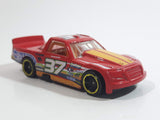 2014 Hot Wheels HW Race: Thrill Racers Circle Trucker Truck Red #37 Die Cast Toy Car Vehicle