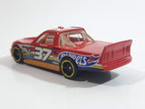 2014 Hot Wheels HW Race: Thrill Racers Circle Trucker Truck Red #37 Die Cast Toy Car Vehicle