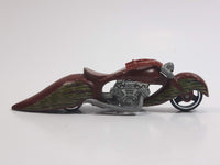 2007 Hot Wheels Camouflage W-Oozie Motorcycle Flat Brown Die Cast Toy Car Vehicle