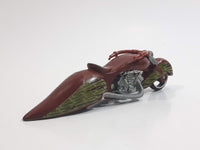 2007 Hot Wheels Camouflage W-Oozie Motorcycle Flat Brown Die Cast Toy Car Vehicle