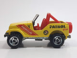 1997 Hot Wheels Rescue Squad Roll Patrol Jeep CJ Trailbuster Yellow Die Cast Toy Car Vehicle