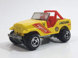 1997 Hot Wheels Rescue Squad Roll Patrol Jeep CJ Trailbuster Yellow Die Cast Toy Car Vehicle