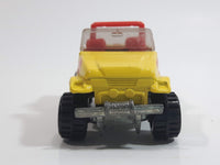 1997 Hot Wheels Rescue Squad Roll Patrol Jeep CJ Trailbuster Yellow Die Cast Toy Car Vehicle