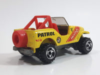 1997 Hot Wheels Rescue Squad Roll Patrol Jeep CJ Trailbuster Yellow Die Cast Toy Car Vehicle