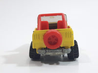 1997 Hot Wheels Rescue Squad Roll Patrol Jeep CJ Trailbuster Yellow Die Cast Toy Car Vehicle