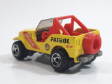 1997 Hot Wheels Rescue Squad Roll Patrol Jeep CJ Trailbuster Yellow Die Cast Toy Car Vehicle