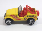 1997 Hot Wheels Rescue Squad Roll Patrol Jeep CJ Trailbuster Yellow Die Cast Toy Car Vehicle