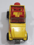 1997 Hot Wheels Rescue Squad Roll Patrol Jeep CJ Trailbuster Yellow Die Cast Toy Car Vehicle