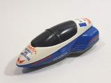 1996 Warner Hot Wheels GM Lean Machine Space Agency HWSA Research Ship White & Blue Die Cast Toy Planetary Exploration Rocket Vehicle