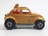 1988 Hot Wheels Color Racers Baja Bug Volkswagen VW Beetle Metallic Orange Brown To Yellow Die Cast Toy Car Vehicle