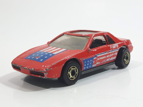 1987 Hot Wheels The Hot Ones Pontiac Fiero 2M4 Red Die Cast Toy Sports Car Vehicle - GHO