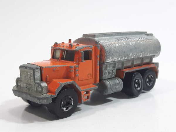 1981 Hot Wheels Peterbilt Tanker Truck California Construction Company Die Cast Toy Car Vehicle