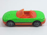 1996 Hot Wheels Double Barrel Race Mazda MX-5 Miata Convertible Bright Green with Gold Glitter Die Cast Toy Sports Car Vehicle