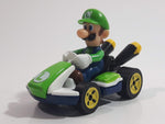 2019 Hot Wheels Mario Kart Standard Kart Luigi White and Green Die Cast Toy Race Car Vehicle