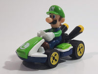 2019 Hot Wheels Mario Kart Standard Kart Luigi White and Green Die Cast Toy Race Car Vehicle