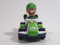 2019 Hot Wheels Mario Kart Standard Kart Luigi White and Green Die Cast Toy Race Car Vehicle