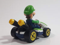 2019 Hot Wheels Mario Kart Standard Kart Luigi White and Green Die Cast Toy Race Car Vehicle