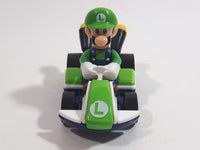 2019 Hot Wheels Mario Kart Standard Kart Luigi White and Green Die Cast Toy Race Car Vehicle