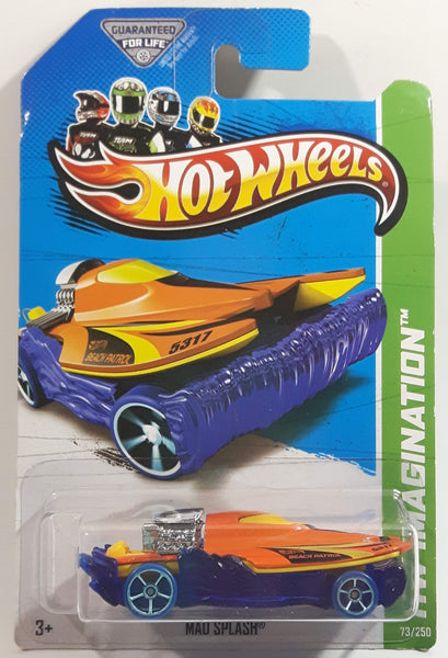 2013 Hot Wheels HW Imagination Surf Patrol Mad Splash Orange and Blue Purple Die Cast Toy Car Vehicle New in Package