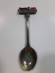 Vintage Harrison Hot Springs , B.C. Train Locomotive Figural Silver Plated Steel Spoon Travel Souvenir